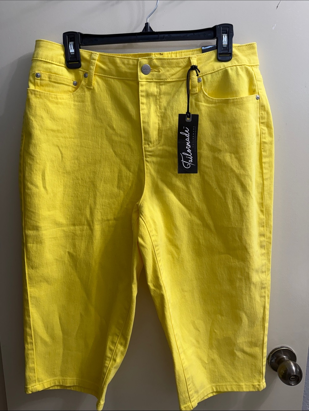 Bright Yellow Capris Tailormade size 14